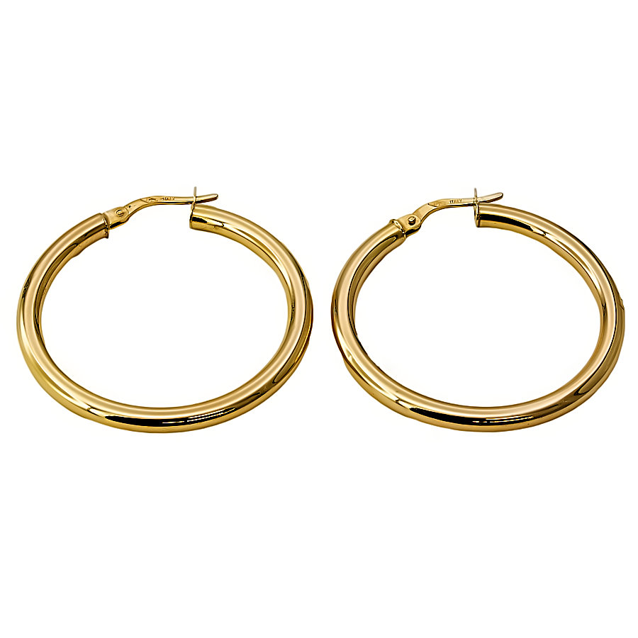 9ct gold 2g Hoop Earrings